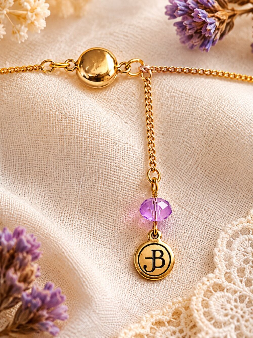✨ JB Original Lavender Cloisonné Crystal Necklace & Earring Set ✨ - Picture 8 of 10